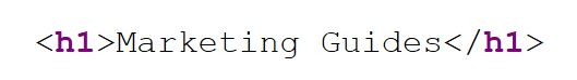 h1 heading source code