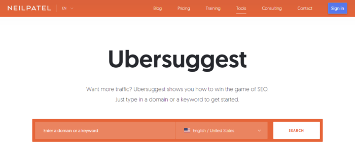 ubersuggest for google adwords 