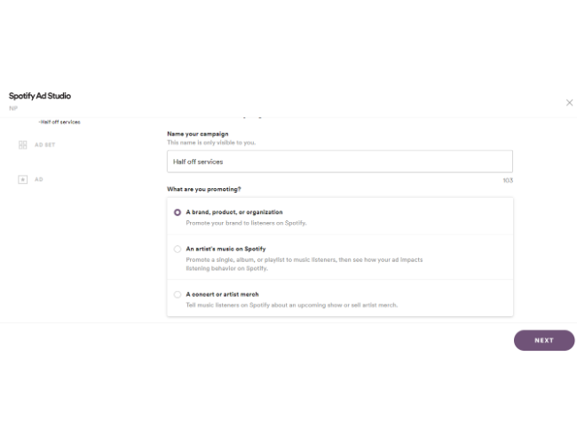 spotify ads studio