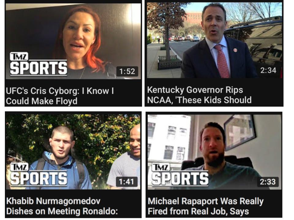 tmz sports youtube video titles