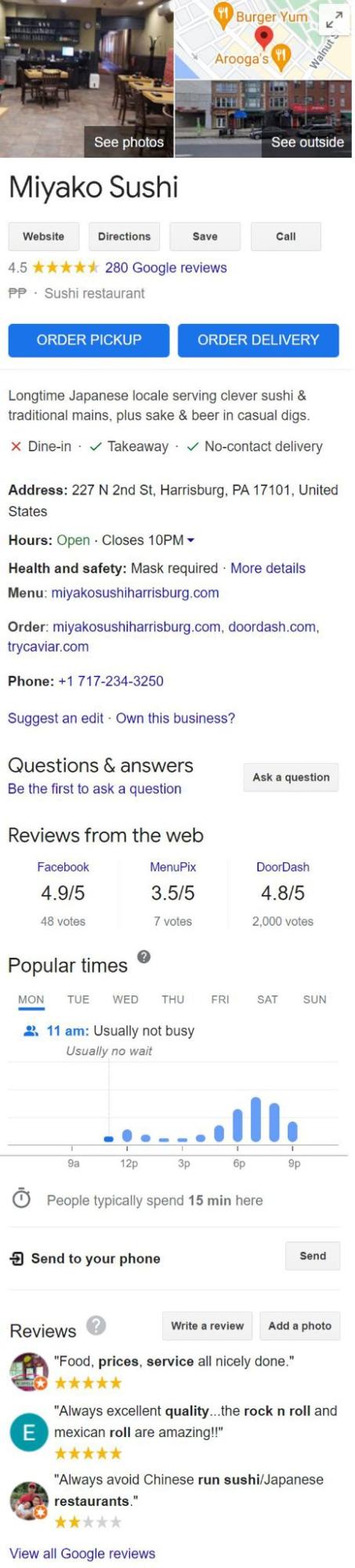 multiple location SEO miyako sushi