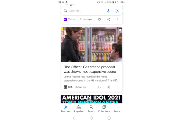 Google discovery ad example from The Office