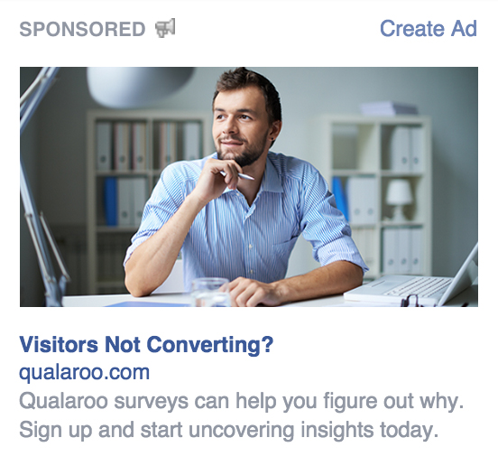 facebook ad copy strategies ask questions example 