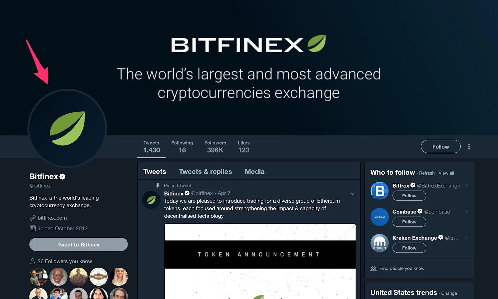 Bitfinex bitfinex Twitter profile image 