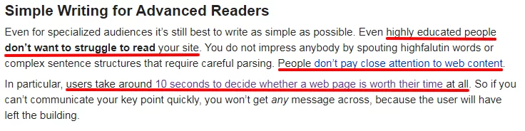 special jargon example how to improve website crediblity 