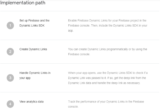 firebase dynamic links implementation steps