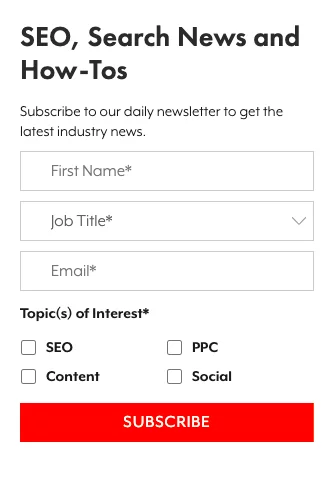 Email Marketing Opt-in Example From Search Engine Journal 