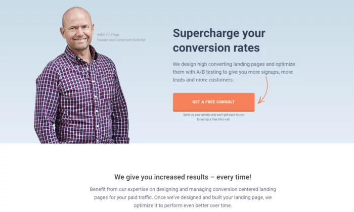 Conversion labs landing page design 