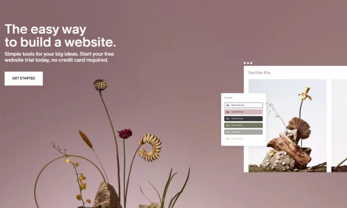 squarespace website design landing page example 