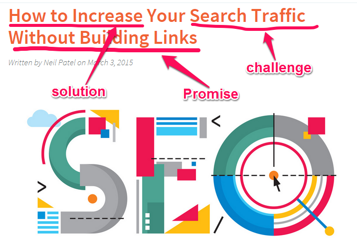 A headline that reads "How to increase your search traffic without building links".