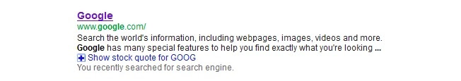 Examples of Great Meta Descriptions - Google