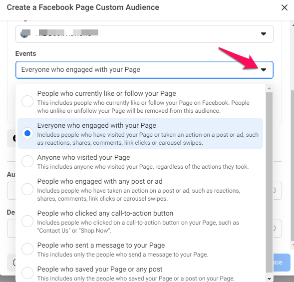 facebook ad custom audience engagement 