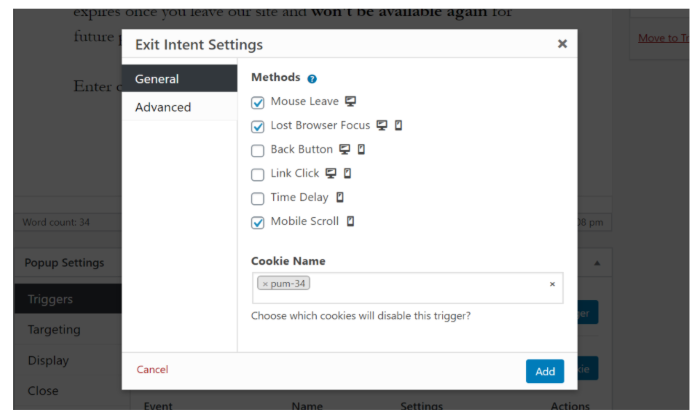 Popup Maker exit intent and options for Best WordPress Popup Plugins
