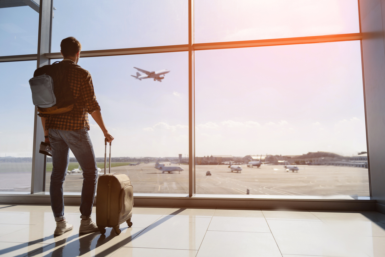 traveler at the us airport