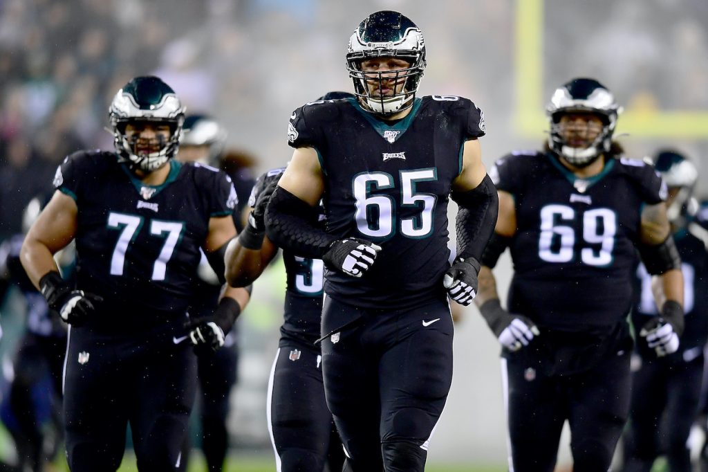 Lane Johnson is still out with a "personal matter."