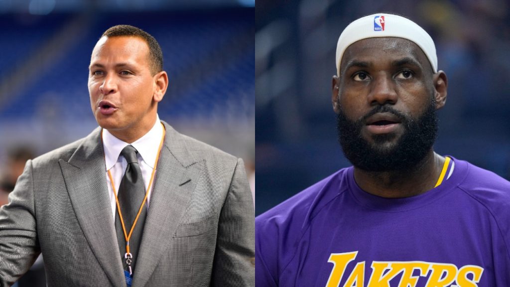 Former MLB star Alex Rodriguez and NBA legend LeBron James.