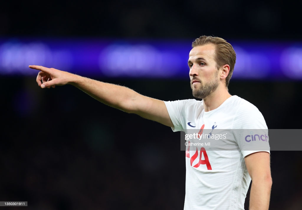 Harry Kane of Tottenham Hotspur during the Premier League match between Tottenham Hotspur and Manchester United at Tottenham Hotspur Stadium on...