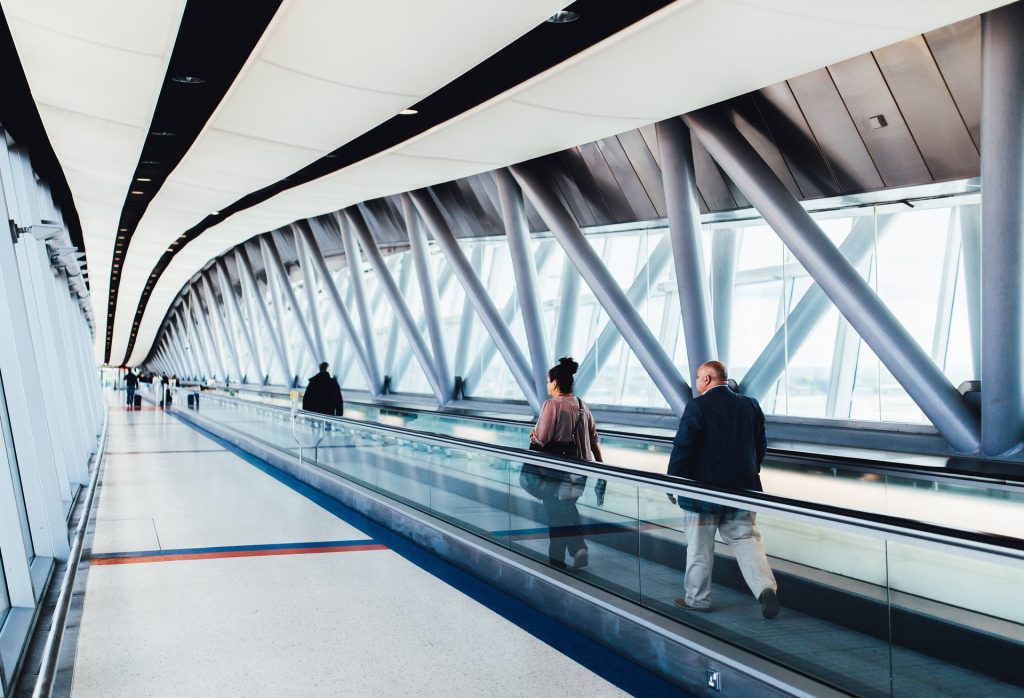 travelers at the airport