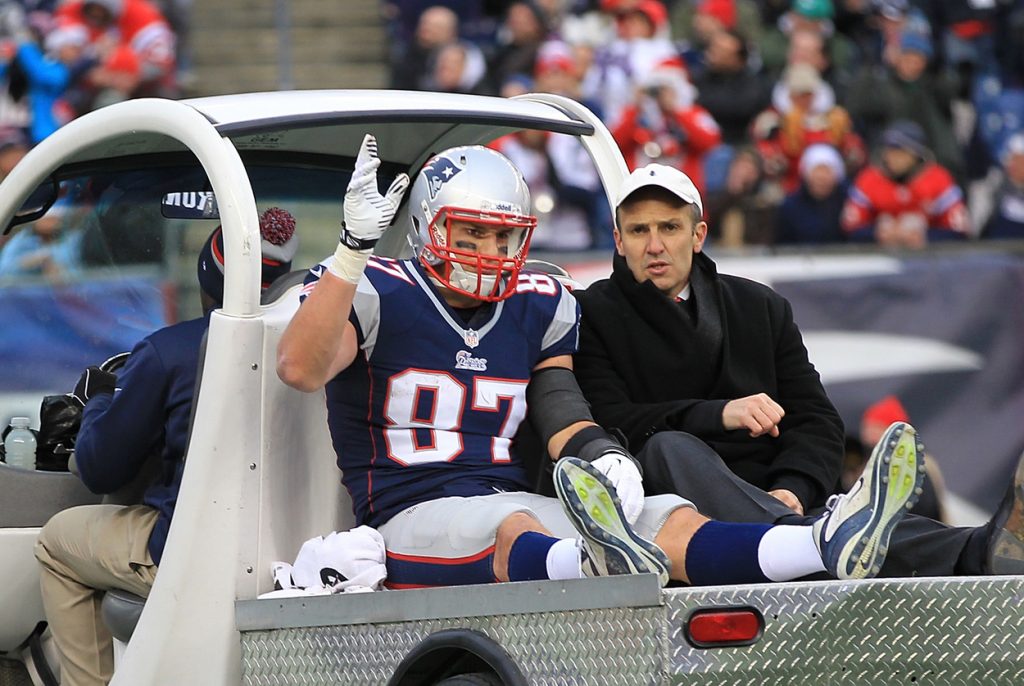 New England Patriots tight end Rob Gronkowski in 2013.