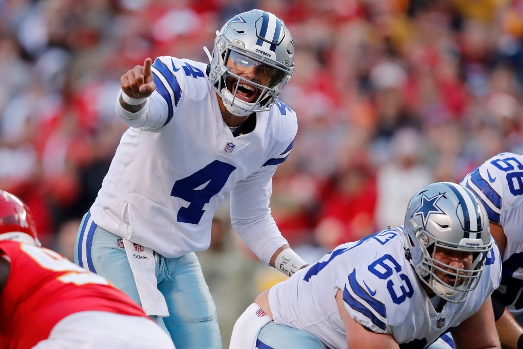 Dallas Cowboys QB Dak Prescott against the Chiefs.