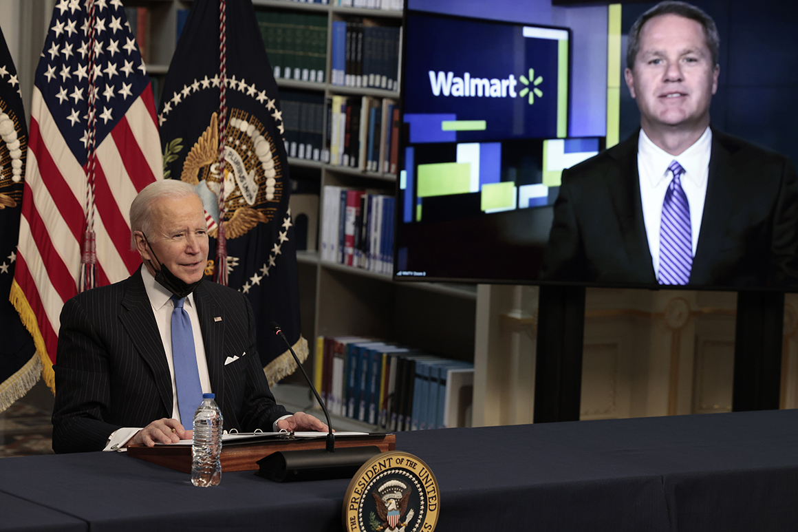 Biden does the unthinkable: He showers love on Walmart