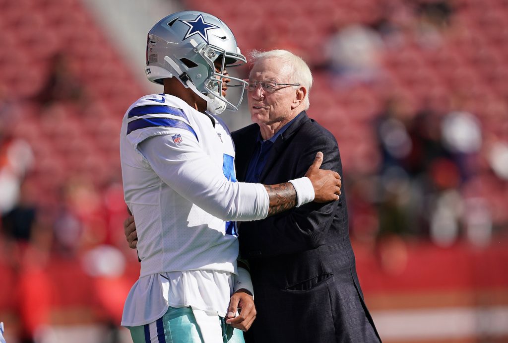 Jerry Jones and Dak Prescott