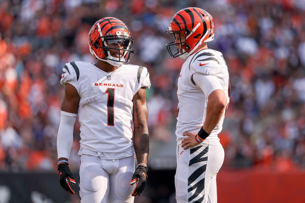 Joe Burrow and Ja'Marr Chase of the Cincinnati Bengals