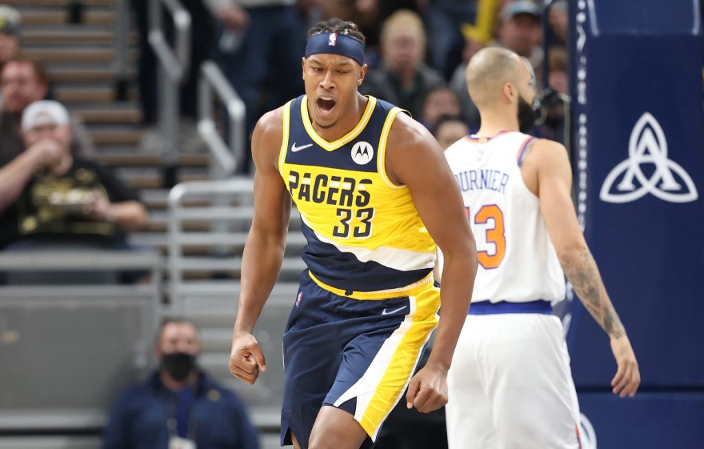 Trade rumors surround Indiana Pacers center Myles Turner.