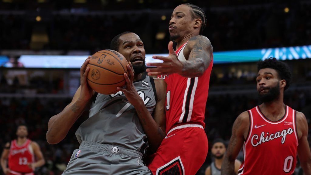 Kevin Durant led the way with 27 points and the Brooklyn Nets teased their ceiling with a blowout victory over the Chicago Bulls.