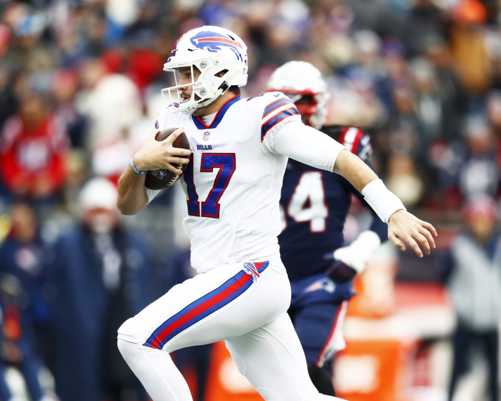 Bills QB Josh Allen plays the Chiefs in the Playoffs again.