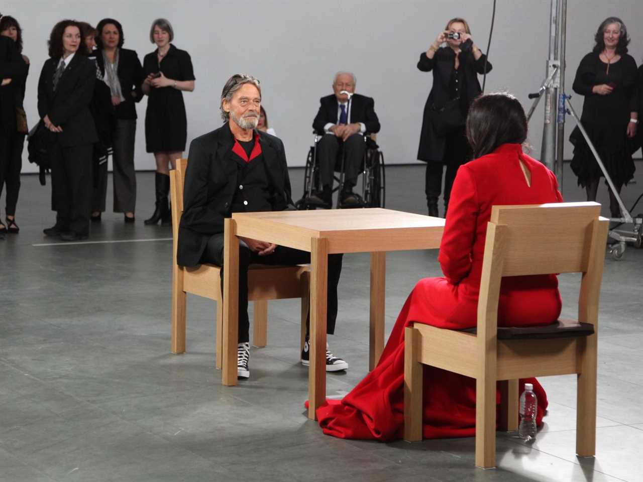 Ulay faces Marina Abramovic at her 2010 exhibit, “The Artist is Present,” at the Museum of Modern Art on March 9, 2010.