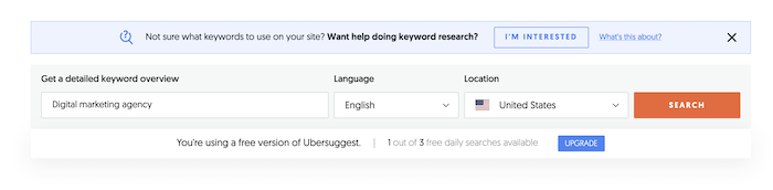 Online Advertising for Business - Using Ubersuggest Keywords