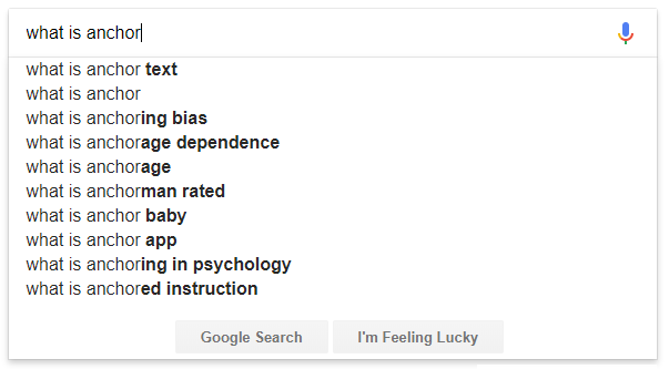 anchor text query on google anchor text SEO 