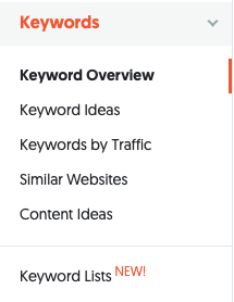 ubersuggest keyword ideas for ecommerce