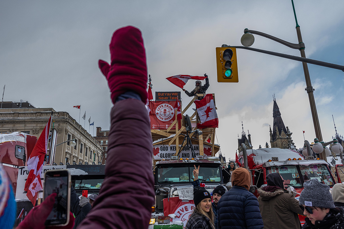 Trump backlash in the U.S. from trucker crypto crackdown in Canada