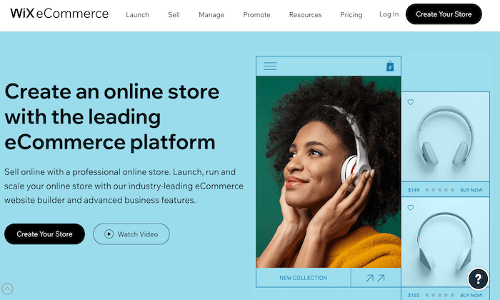 Wix splash page for Best Ecommerce Platforms