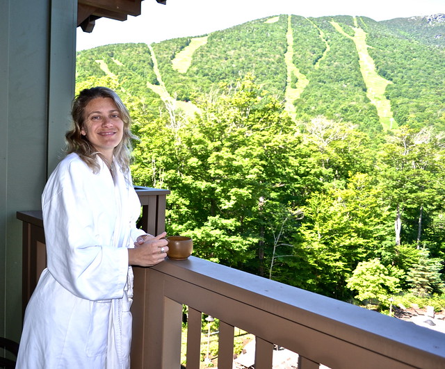 views of the mountains from Stowe Mountain Lodge, Vermont