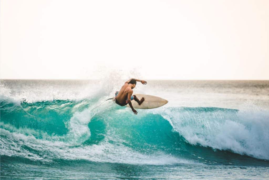 surfer competition in bali