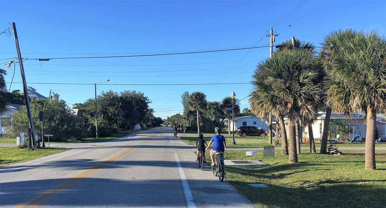 biking on the streets of manasota key in florida