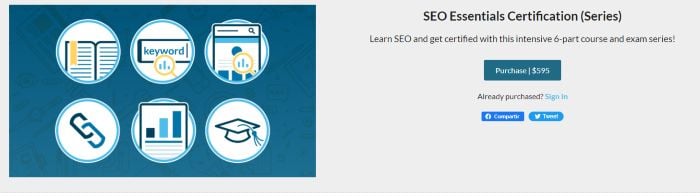 Moz's SEO fundamentals homepage. 