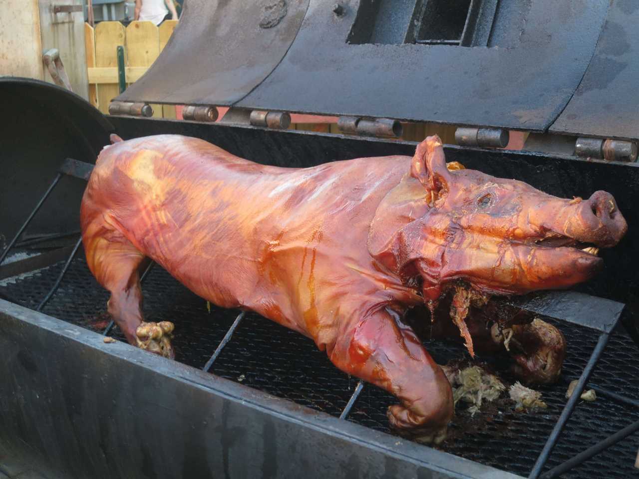 an entire pig roasted in guatemala