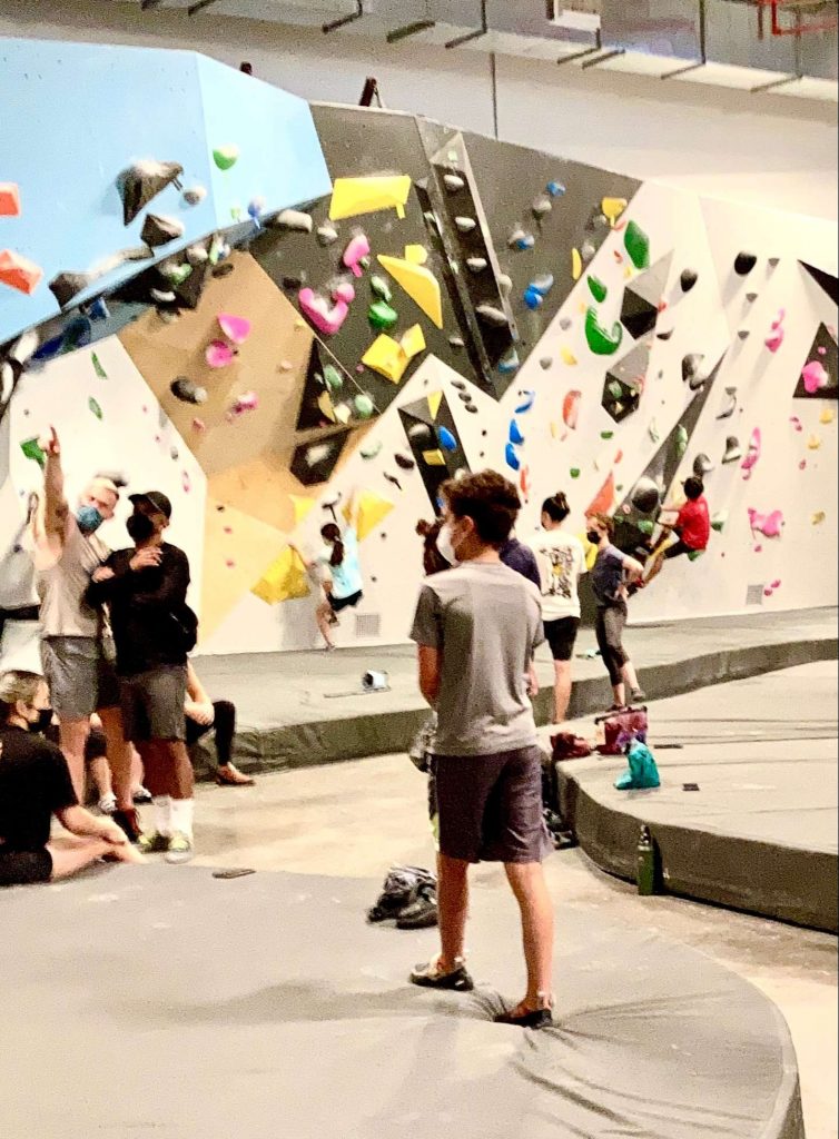 people having fun at vital climbing gym in at brooklyn