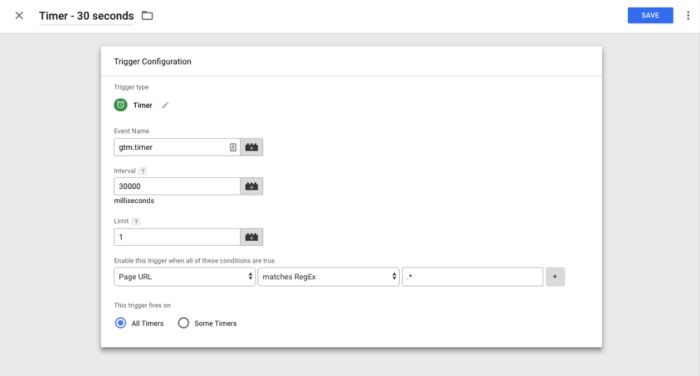 Setting a custom timer through Google Analytics. 