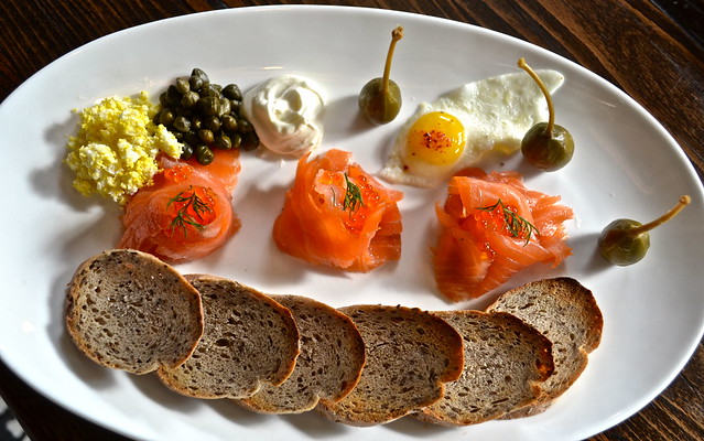 smoked salmon platter - elevage restaurant, tampa florida