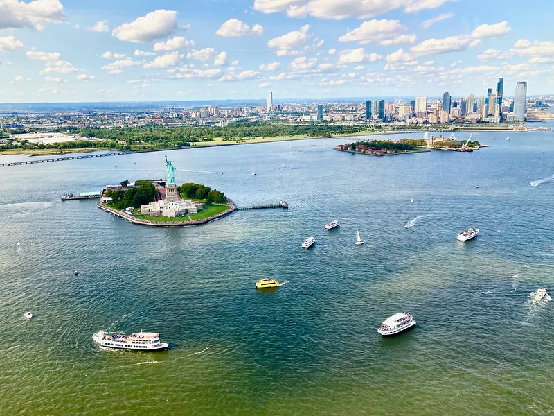 view of a lake from a helicopter tour in new york