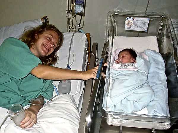 newborn baby and mother in a hospital in guatemala
