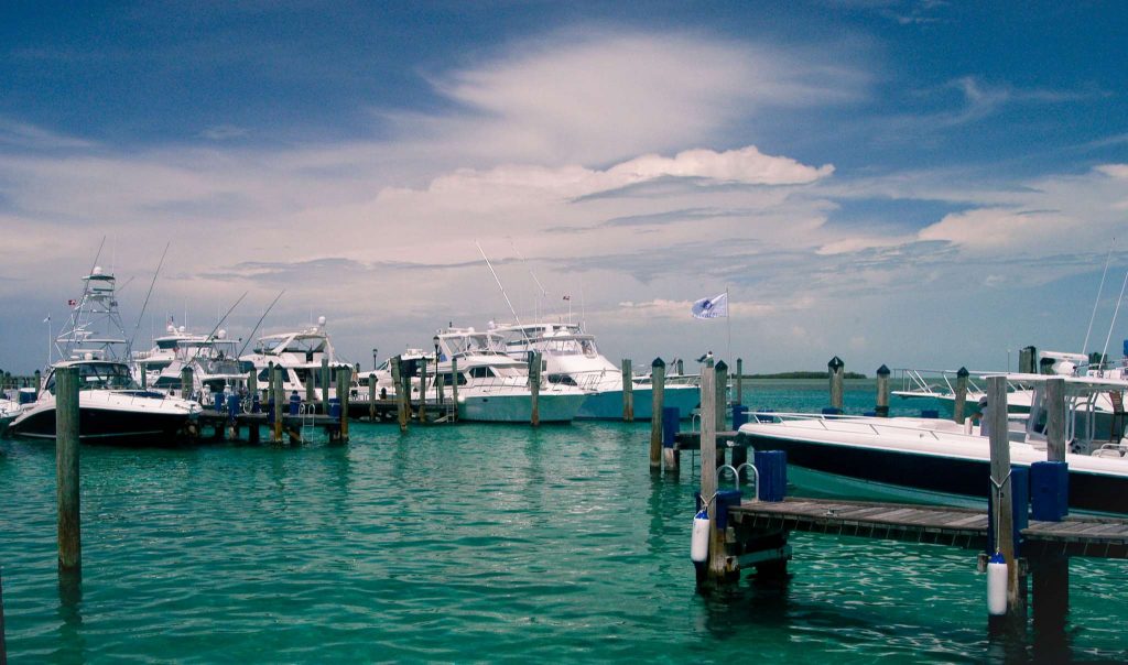 boats in a dock in bimini from miami