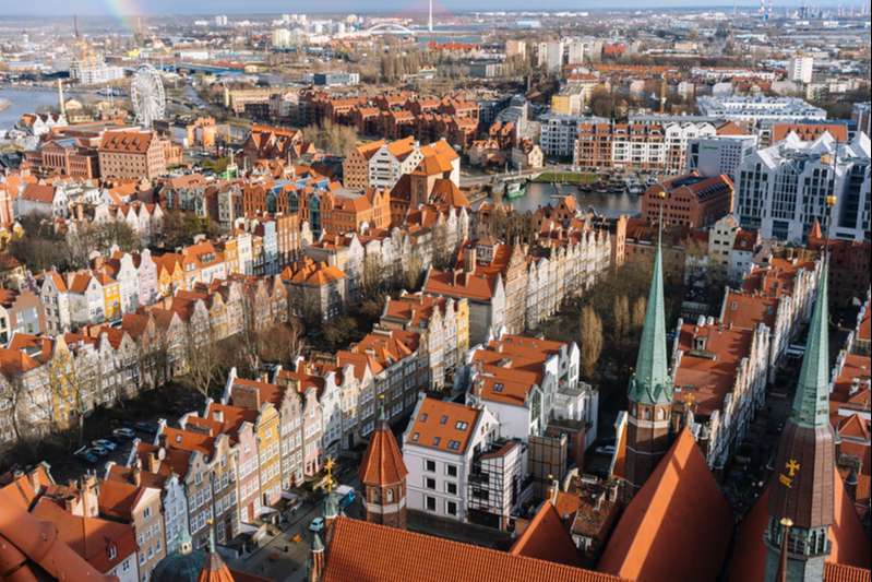 buildings in gdansk while in autumn