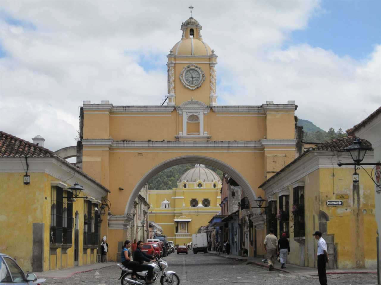arc and clock in antigua guatemala
