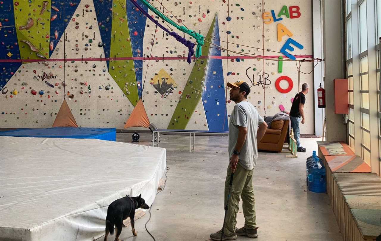 man standing inside a climbing gym in reus spain